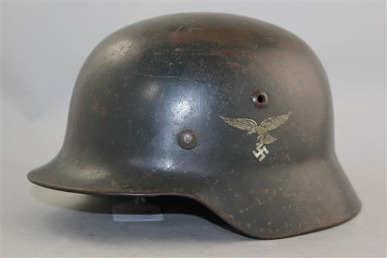 A German Third Reich M35 Luftwaffe helmet,